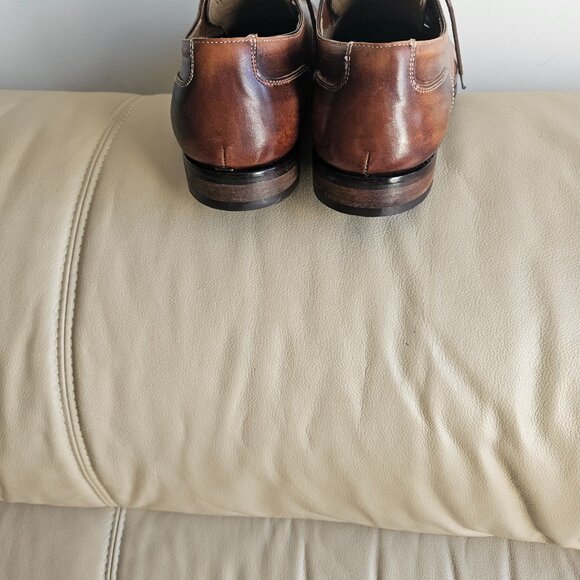 GORDON RUSH VERO CUOIO MADE IN ITALY 105438 MEN SIZE 10 BRAND NEWLY RE-HEELED
